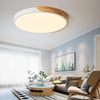 Wood Macaron LED Round Ceiling Lamp, Stepless Dimming, Size:23cm(Blue)