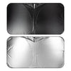 Car Sunshade Summer Front Windshield Sunscreen Heat Insulation Folding Car Sunshade Curtain(145x70cm Titanium Silver)