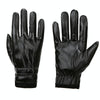 Winter Men PU Leather Touch Screen Plush Lining Warm Cycling Gloves, Size: Free Size(Black)