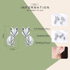 S925 Animal Earrings Jewelry Origami Fox Sterling Silver Girls Earrings
