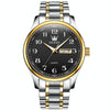 OLEVS 5567 Men Steel Strap Waterproof Quartz Watch(Black)