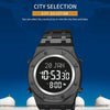SKMEI 2043 Multifunctional Muslim Worships Compass Digital Wrist Watch(Silver+White)