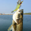 HENGJIA 3# 8cm Plastic Hard Baits Squid Fishing Lures Decoy Wood Shrimp Baits(Yellow)