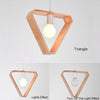 Home Decoration Personality Creative Simple Solid Wood Geometric Pendant Lights (Triangle)