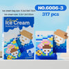 6086-3 Little Snowman Childhood Memory Ice-Cream Series Micro-Particle Building Block Toys Birthday Gift