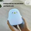 Penguin Silicone Pat Night Light Children Bedside Atmosphere Lamp(White)