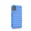 For iPhone XS / X High Transparency TPU Hybrid PC Airbag Phone Case(Transparent Blue)
