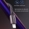 ROMOSS PD 20W Type-C to 8 Pin Braided Wear-Resistant Charging Data Cable, Length: 1.8m(Black)
