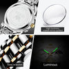 OLEVS 2859 Men Multifunctional Luminous Waterproof Quartz Watch(Black + Gold)