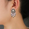 Wedding Colorful Charm Earrings Women Female Fashion Shiny Jewelry Statement Stud Earrings(Light Pink)