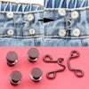 6 in 1 Nail-Free Detachable Button Jeans Waist Adjustment Buckle Set, Colour: 25mm (Black)