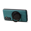 For Samsung Galaxy A35 5G Denior A14 Skin Feel Rotating Holder MagSafe Phone Case(Blue)