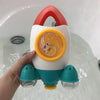 Baby Bath Shower Water Spray Rotating Rocket Beach Toys(Orange)