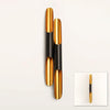 White light Modern Wall Lamp LED Aluminum Alloy Pipe Lighting, Style:Double-tube Gold