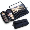 Cosmetic Bag Cosmetic Brush Storage Bag Multifunctional Folding Beauty Makeup Kit(Black)