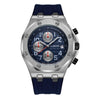 OCHSTIN 6100A Multifunctional Quartz Waterproof TPU Strap Men Watch(Silver+Blue)