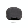 Cotton Solid Color Retro Style Cap Front Cap(Grey)