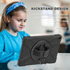 For Amazon Kindle Fire HD 10 2021 Silicone + PC Protective Case with Holder & Shoulder Strap(Black)