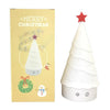 Silicone Night Light Christmas Tree with Music Holiday Decorative Lamp(White Light)