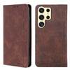For Samsung Galaxy S25 Ultra 5G Skin Feel Magnetic Leather Phone Case(Dark Brown)