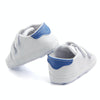 D0735 PU Leather Soft Soled Slip-On Baby Walking Shoes, Size: 11cm(Bluetail)