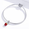 S925 Sterling Silver Beaded Strawberry Pendant Loose Beads DIY Bracelet Accessories