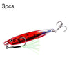 3 PCS PROBEROS LF103 Simulation Metal Sea Fishing Bait, Specification: 10g(E With Hook)