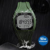 SYNOKE 9105 Multifunctional Sports Time Record Waterproof Pedometer Electronic Watch(Gray)
