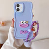 For Samsung Galaxy A06 4G Cartoon Sausage Mouth TPU Phone Case with Bead Chain(Purple)