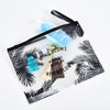 5 PCS Fashion Travel Women Clear Transparent Cosmetic Bag Small Large PVC Necessary Makeup Bag Case Bath Wash Organizer Set(Coconut Tree (23 * 16.5cm))