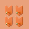4 PCS / Set JM066 Arrow-shaped Sticky Hook Behind Door Wall Seamless Hook(Orange)