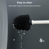 Wall-mounted Toilet Brush Simple No-punching Bathroom Cleaning Brush(Black)