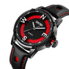 SKMEI 9211 Fashion Sports Stereo Dial Luminous Pointer Creative Watch Business Trend Men Quartz Watch(Red)