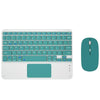 871 9.7 Inch Portable Tablet Bluetooth Keyboard With Touchpad + Mouse Set for iPad(Green + Mouse)