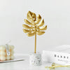 BJ1526 Leaf-shape Wrought Iron Ornament, Size: S (Turtle Leaf)