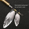 5pcs Rotation Luya Sequins Willow Leaf Feather Bait, Style: Copper Pendant Futaba 7g