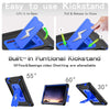 For Samsung Galaxy Tab A9 Armor Bolt Shape Holder Silicone Hybrid PC Tablet Case(Black Blue)