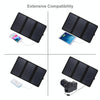 HAWEEL 21W Ultrathin 3-Fold Foldable 5V / 3A Solar Panel Charger with Dual USB Ports, Support QC3.0 and AFC(Black)