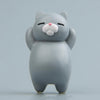 Cartoon Cat Fridge Magnet Resin Ornament Ornament With Magnetic Sticker(Gray Cat)