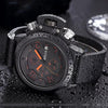 BAOGELA 1606 Small Three-pin Luminous Chronograph Silicone Strap Quartz Watch For Men(Orange)