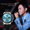 OLEVS 2875 Men Multifunctional Sports Chronograph Waterproof Quartz Watch(Blue)