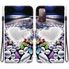 For Samsung Galaxy S20 FE Crystal Texture Colored Drawing Leather Phone Case(Heart Shaped)