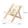 Wooden Craft Mini Desktop Ornament Photography Toys Beach Chair Phone Holder, Style: D