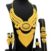 S-377 4 In 1 24K Gold Plated Bride Necklace Ear Ring Bracelet Suit Ladies Jewelry Set