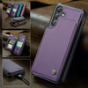For Samsung Galaxy S25 5G CaseMe C22 Card Slots Holder RFID Anti-theft Phone Case(Purple)