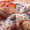 180 X 85cm  Women Cotton And Linen Scarf Retro Splicing Bohemian Printed Silk Shawl SL2008-005 Pink