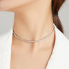 S925 Sterling Silver Simple Shine Clavicle Chain Women Nacklace Jewelry