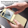 For Samsung Galaxy Z Flip6 Integrated AG Frosted Vacuum Plating Phone Case(Gold)