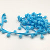 20 Yards Pompom Lace Ribbon Fur Ball Trim For Craft DIY Curtain Home Decorative Clothes Sewing Accessories(Lake Blue)