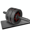 Household Fitness Equipment Abdominal Curl Roller Abdominal Muscle Wheel With Kneeling Pad, Colour: Three-wheel Red Black